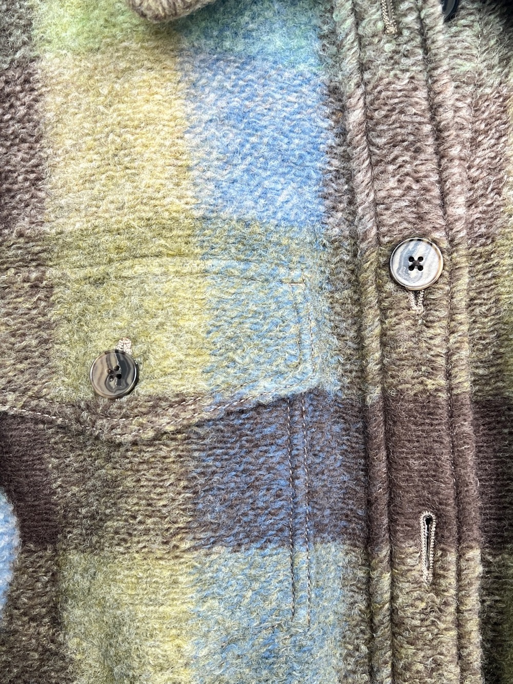 BNWOT Wilfred Wool Plaid Utility Jacket in Brown, Blue & Green - Picture 4 of 4